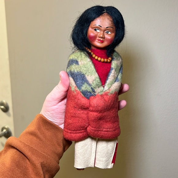 Vintage Skookum Bully Good Indian Doll Side Glance Eyes - Picture 7 of 10
